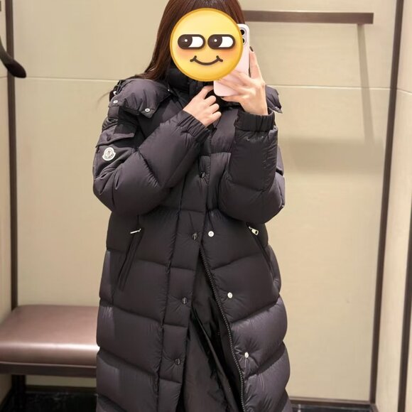 Moncler Maya Long Hooded Down Jacket, Black, Brand New - Picture 14 of 15